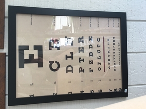 Black Framed Eye Chart 