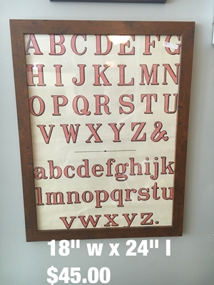 Framed Alphabet Print 