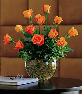 A Dozen Orange Roses 
