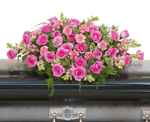 Peaceful Pink Casket Spray - As Shown (Deluxe) 