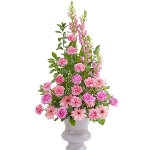 Peaceful Pink Large Urn - As Shown (Deluxe) 
