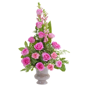 Peaceful Pink Small Urn - As Shown (Deluxe) 