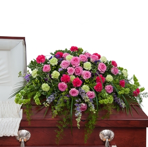 Forever Cherished Casket Spray - As Shown (Deluxe) 